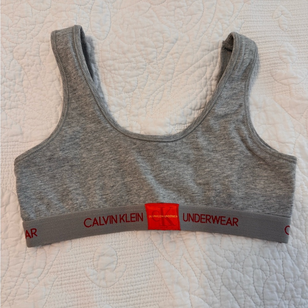 Calvin Klein Heather Gray Sports Bra